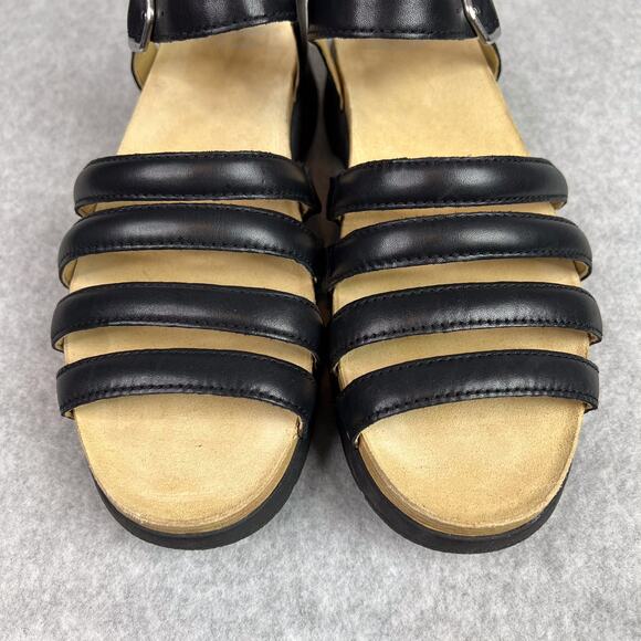 Dansko Black Roxie Leather Strappy Buckle Sandals Size 39 - Picture 6 of 9
